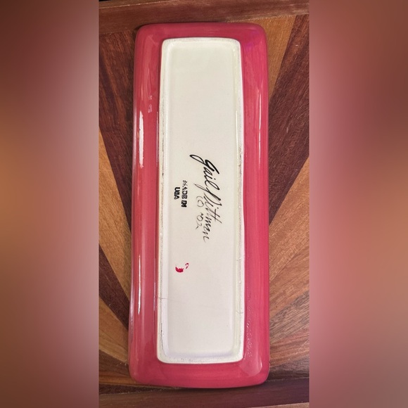 Gail Pittman Initial Tray “T” 11” polka dots - Picture 2 of 4